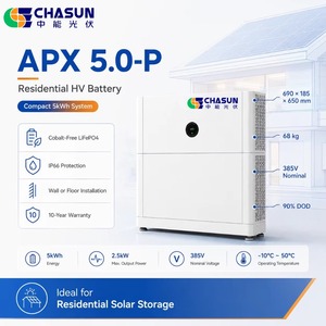 Batería CHASUN 5kWh APX HV LiFePO4 51.2V 600-980V 2.5kW de salida IP66, apilable, para montaje en pared, fuera de la red, CAN, almacenamiento de energía doméstico - Product Image 1