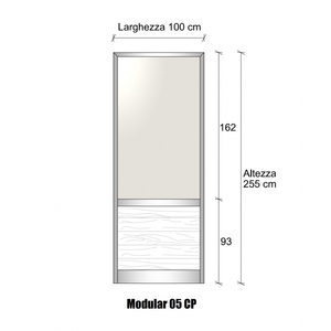 Parete Divisoria Modulare Iniziale/Finale in Vetro Trasparente con Perline di Alluminio 1 Traversa Bassa-H2550xl1000 mm per Camera da Letto Palestra Colorata - Product Image 1
