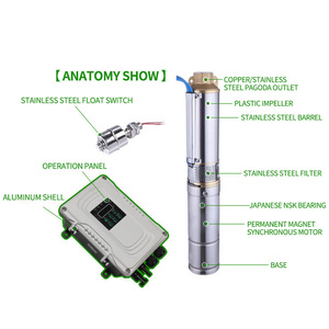 Bomba de Agua Solar Sumergible para Agricultura, Conjunto Completo con Paneles Solares - Product Image 4