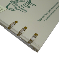 Carnet A4 à couverture PU transparente, classeur à feuilles mobiles rechargeable, pages intérieures lignées simple, en vrac