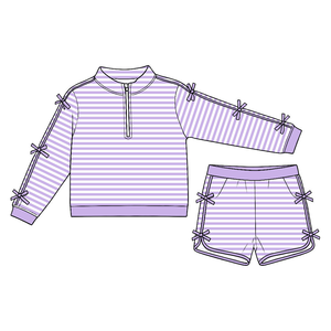 Conjunto de Ropa para Niñas Longlv para el Día de San Valentín, Ecológico, de Spandex/Poliéster, con Estampado de Corazones Rosa y Rojo, Sudadera con Capucha y Pantalones Acampanados, para Festivales - Product Image 5