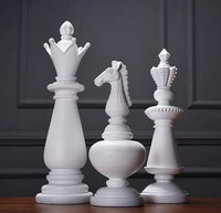 Statue de grand jeu d'échecs en résine moderne, décoration de bureau à la maison