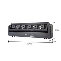 STSLITE-100W 6Pcs 500mW Barre de lumière laser RGB avec modulation TTL, activation sonore, DMX512, faisceau laser de scène pour spectacle événementiel