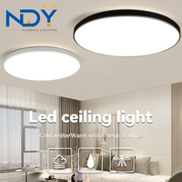 Plafonnier LED rond moderne noir et blanc, luminaire encastré pour salon, chambre, cuisine, salle de bain, couloir, décoration