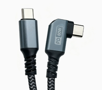 Kabel USB C ke USB C 1M, Kabel USB 3.2 10Gbps Berjaring, Pengisian Cepat 60W PD, Video 4K, untuk SSD Eksternal, Hard Drive