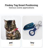Localizador antipérdida de rastreador de mascotas para perros y gatos, interruptor de control de aplicaciones compatible con dispositivos Apple