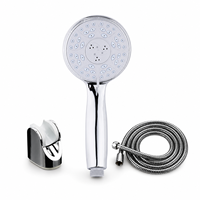 Ensemble de douche moderne à effet pluie mural, finition chromée, mitigeur chaud/froid, système de douche à économie d'eau pour hôtel