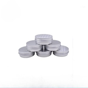 Pot rond en aluminium de 60g avec couvercle à vis – Contenant réutilisable pour lotion, crème contour des yeux et soins de la peau, savon et cire capillaire – Stock en gros - Product Image 1