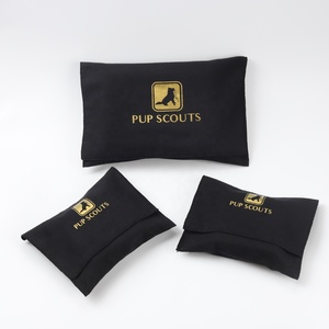 Wholesale Black Cotton Flannel <b>Envelope</b> <b>Gift</b> Bag Jewelry Cosmetic Pouch Super Soft Flannel Flap Dust Bag - Product Image 2