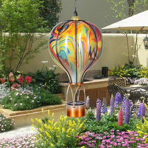 Linterna <span class=keywords><strong>Solar</strong></span> con Llama Parpadeante, Luces Solares Colgantes para Exteriores Hechas de Vidrio, Globo Aerostático <span class=keywords><strong>Solar</strong></span> en Venta - Product Image 5