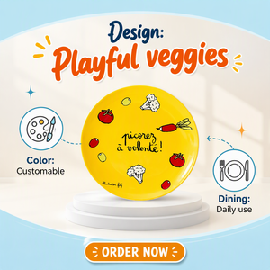 Set <span class=keywords><strong>di</strong></span> Piatti in Ceramica <span class=keywords><strong>da</strong></span> 8 Pollici, Piatti Colorati in Porcellana per Pasta e Insalata, Regalo per Natale e Ringraziamento, Decorazione per la <span class=keywords><strong>Casa</strong></span> - Product Image 1