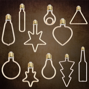 Mới sáng tạo nghệ thuật <span class=keywords><strong>E27</strong></span> vít <span class=keywords><strong>LED</strong></span> bóng đèn dây tóc với ánh sáng mềm mại PC nhựa dòng bóng đèn cho chiếu sáng trang trí - Product Image 1