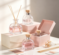 Bouteille diffuseur d'arômes vide 100 ml en verre pour diffuseur à bâtonnets, décoration bien-être, avec bâtonnets