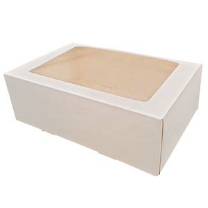 Giấy Trắng Tự Động Bật Lên PVC PET Rõ Ràng Cửa Sổ Bao Bì Thực Phẩm <span class=keywords><strong>Pie</strong></span> Bakery Bánh Hộp Giấy Donut <span class=keywords><strong>Box</strong></span> - Product Image 6