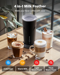 Automatic <b>Electric</b> 4 in 1 Milk Foam Machine With Stand Cappuccino Foamer Espresso <b>Steamer</b> Milk Frother - Product Image 4