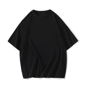 Wholesale Custom Logo Printed 260Gsm Double Yarn Drop Shoulder Round Neck <b>Men's</b> Cotton T-<b>Shirt</b> <b>Silk</b> Screen Blank T <b>Shirt</b> - Product Image 2