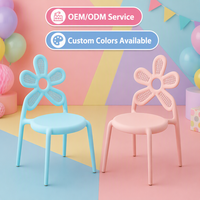 JIETUO Chaises colorées en forme de fleur pour enfants, légères et écologiques, pour la restauration, l'hôtellerie, les fêtes et les mariages