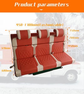 Asiento Plegable de Cuero YSR para Autocaravana, Dos Asientos, Plegable, para Autocaravana, Furgoneta, Caravana - Product Image 4