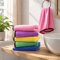 Serviette de lavage en microfibre pour le detailing automobile à domicile, séchage rapide, double face, tissée, douce et moelleuse, 40x40cm, logo personnalisé, absorbante