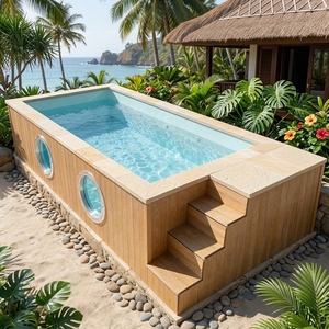Piscina in container da 20ft 40ft, Vasca idromassaggio fuori terra in vetroresina, Spa, Jacuzzi per progetti di resort e hotel - Product Image 1