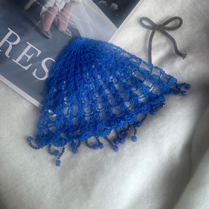 Haakpatroon voor mesh cap 2026, haakmuts blauw, haak mesh skullcap, kant haakmuts, instructie voor haakwerk, hoofddeksel OEM/OEM - Product Image 6