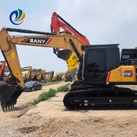 Excavatrice SANY 215 SY215 21t d'occasion, excavatrice lourde d'occasion, matériel de construction
