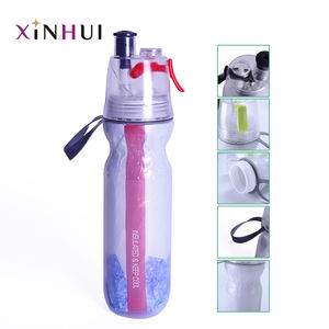 Özel Logo taşınabilir çift duvarlı anti-kaçak soğutma spor su şişesi sis sprey plastik Drinkware - Product Image 4