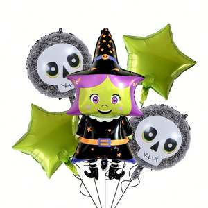 2025 Halloween citrouille sorcière forme fête ballons Halloween scène décorations Halloween Balloonset - Product Image 2