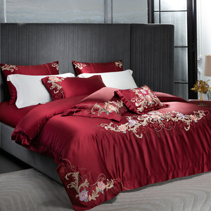 <span class=keywords><strong>Parure</strong></span> de draps brodés en coton de qualité supérieure, style palais européen, pour mariage, textile de maison, vente en gros - Product Image 2