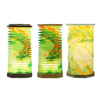 Lampe de table créative pour la fête des bateaux-dragons, lampe LED à plumes, lampe origami, alimentée par batterie, décorative, portable