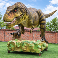 Dinosaure animatronique grandeur nature personnalisable, fonctionnant sur batterie, pour intérieur/extérieur, pour adultes et enfants, décoration de parc d'attractions