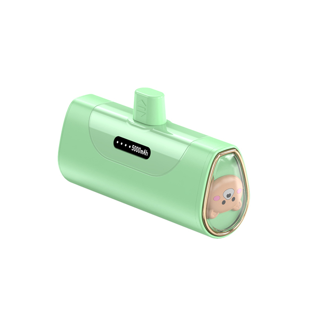 Mini 5000mAh Polymer Battery Power Bank Cute Emergency Capsules Design Portable Charger iPhone 1A Output Current Display