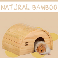 Abri en bois massif naturel pour petits animaux, écologique, pour salon, cachette pour hamster, vente en gros