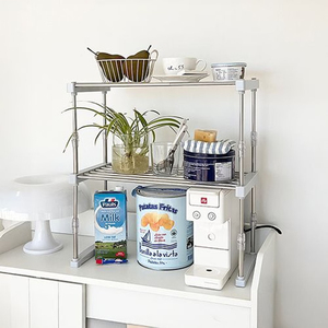 kitchen multipurpose counter <strong>Shelves</strong> <strong>Expandable</strong> Stackable cabinet organizer <strong>shelf</strong> - Product Image 2