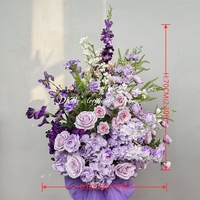 Flores y Plantas Artificiales DKB, Centros de Mesa para Eventos de Boda, Bola de Flores de Seda Artificial, Suministros de Decoración para Bodas