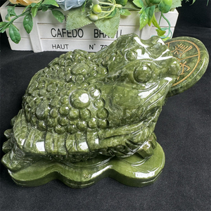 Venta al por mayor natural tallado a mano cristal dinero Rana suerte Xiuyan Jade <span class=keywords><strong>sapo</strong></span> para Fengshui - Product Image 3