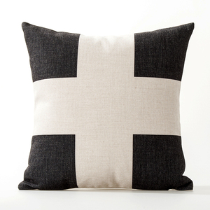 En gros simple style taie d'oreiller en lin imprimé housse de coussin canapé décoration - Product Image 3