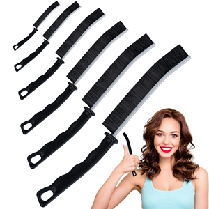 Cepillo de limpieza de grietas de cabeza flexible de 360 °, Material de nailon para uso doméstico para pistas de ventanas, espacios para muebles, limpieza de zócalos - Product Image 1