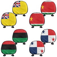 Lot de 2 housses de repose-tête de voiture imprimées par sublimation, protection durable en polyester pour appuie-tête de voiture, vente en gros