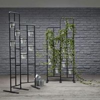 Support à plantes vertical en acier chromé classique à 13 niveaux pour intérieur/extérieur, usage domestique, balcon, patio, jardin, séparateur de pièce