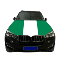 Vente en gros 120x150cm durable Polyester Nigeria capot de voiture couvre résistant à l'usure drapeau bannières pour automobile assurance éducation fin