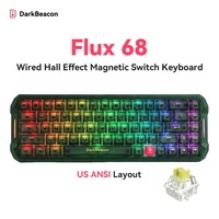 Teclado Mecánico con Cable Flux 68 Verde, Interruptor Magnético de Efecto Hall, USB-C, RGB, AI Gaming, ANSI, 68 Teclas, Rapid Trigger, 8K Polling