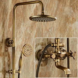 Ensemble de <span class=keywords><strong>douche</strong></span> thermostatique moderne en laiton, mitigeur mural rétro à poignée unique, finition polie, pour salle de bain domestique, avec valve en céramique - Product Image 2