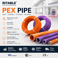 Tuyau PEX-a ASTM F876-PEXa 1/2" 3/4" 1" CTS Rouge/Bleu/Blanc Codé par Couleur Flexible Haute Pression pour Eau Potable Radiante