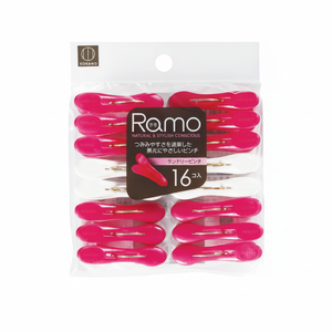 RAMO 16 pezzi Pink/bianco per biancheria spille da bucato Premium per una comoda organizzazione - Product Image 1