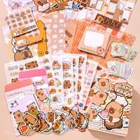 Simno Warm Mail Series Kawaii Animals Scrapbook Gift Box A6 Grid Notebook Capybara Stationery Set Cute School Supplies