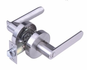 กุญแจล็อคประตูคุณภาพสูงมาตรฐาน Ansi เกรด 2 แบบไม่ใช้กุญแจ  ระยะห่างแกนล็อค 60 มม. พร้อมก้านโยกแบบ Privacy  ล็อคทรงกระบอก  วัสดุเหล็ก ทองเหลือง สำหรับประตูไม้ - Product Image 3