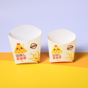 Boîte à frites coniques personnalisée, boîtes en papier jetables de qualité alimentaire pour frites, à emporter, <span class=keywords><strong>livraison</strong></span> à domicile, bleu - Product Image 4