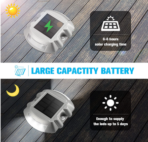 Солнечный Дорожный маркер в форме подковы с мигающими светодиодными бусинами - Product Image 4