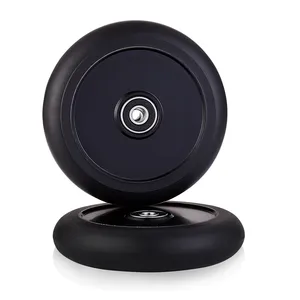 Ruote in Metallo Nere da 100mm 110mm 120mm 125mm per Monopattini MGP Envy Lucky Pro, Ruote per Monopattini Acrobatici in Materiale PU 88A - Product Image 1